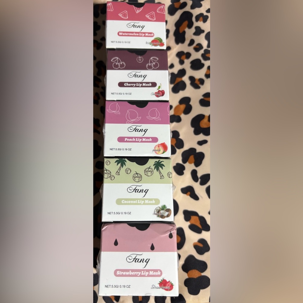 FANG Lip Masks Peach, Cherry, Coconut, Strawberry and Watermelon flavors
